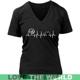 CAMPBELL IN MY HEARTBEAT N9 - campbell-in-my-heartbeat-n9-district-womens-v-neck-black-s-t-shirts-1sttheworld_788