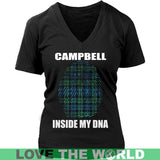 Campbell Tartan T-Shirt - Indside My DNA NN5 - campbell-inside-my-dna-n4-district-womens-v-neck-black-s-t-shirts-1sttheworld_515