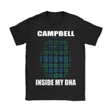 Campbell Tartan T-Shirt - Indside My DNA NN5 - campbell-inside-my-dna-n4-gildan-womens-t-shirt-black-s-shirts-1sttheworld_501