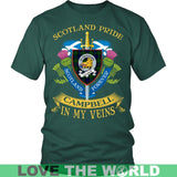 CAMPBELL TARTAN IN MY VEINS T-SHIRT C6 - campbell-tartan-in-my-veins-t-shirt-c6-district-unisex-dark-green-s-shirts-1sttheworld_219