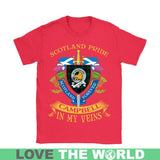 CAMPBELL TARTAN IN MY VEINS T-SHIRT C6 - campbell-tartan-in-my-veins-t-shirt-c6-gildan-womens-red-s-shirts-1sttheworld_189