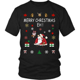 CANADA CHRISTMAS T-SHIRT P2 - canada-christmas-t-shirt-p2-district-unisex-black-s-shirts-1sttheworld_922