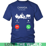 Canada Is Calling T-Shirt K5 - canada-is-calling-t-shirt-c1-district-unisex-royal-blue-s-shirts-1sttheworld_952