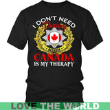 CANADA IS MY THERAPY A9 - canada-is-my-therapy-a9-district-unisex-shirt-black-s-t-shirts-1sttheworld_383