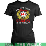 CANADA IS MY THERAPY A9 - canada-is-my-therapy-a9-district-womens-shirt-black-xs-t-shirts-1sttheworld_505