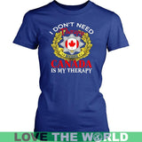 CANADA IS MY THERAPY A9 - canada-is-my-therapy-a9-district-womens-shirt-royal-blue-xs-t-shirts-1sttheworld_140