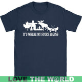 CANADA IT'S WHERE MY STORY BEGINS - canada-its-where-my-story-begins-gildan-womens-t-shirt-navy-s-shirts-1sttheworld_944