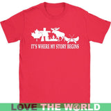 CANADA IT'S WHERE MY STORY BEGINS - canada-its-where-my-story-begins-gildan-womens-t-shirt-red-s-shirts-1sttheworld_467