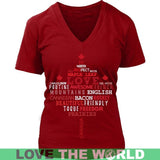 CANADA MAPLE LEAF - canada-maple-leaf-district-womens-v-neck-red-s-t-shirts-1sttheworld_359