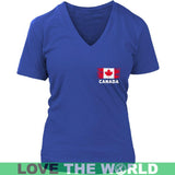 CANADA - MY SOUL AND A MOUTH I CAN'T CONTROL W8 - canada-my-soul-and-a-mouth-i-cant-control-w8-district-womens-v-neck-royal-blue-s-t-shirts-1sttheworld_584