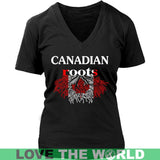 CANADIAN ROOTS G8 - canadian-roots-g8-district-womens-v-neck-black-s-t-shirts-1sttheworld_197