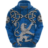 Scottish Lion Celtic Knot Hoodie K4 - celtic-knot-scotland-back