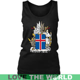COAT OF ARMS OF ICELAND A9 - coat-of-arms-iceland-a9-district-womens-tank-black-s-t-shirts-1sttheworld_226