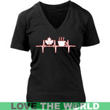 COFFEE CANADA NH1 - coffee-canada-nh1-district-womens-v-neck-black-s-t-shirts-1sttheworld_896