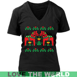 DALAHORSE SWEDEN T-SHIRTS NH1 - dalahorse-sweden-t-shirts-nh1-district-womens-v-neck-black-s-1sttheworld_349