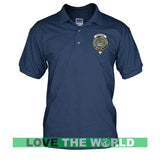 Tartan Polo Shirt - Douglas Badge (Men's) A9 - douglas-badge-tartan-mens-polo-t-shirt-a9-j-navy-s-shirts-1sttheworld_788
