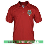 Tartan Polo Shirt - Douglas Badge (Men's) A9 - douglas-badge-tartan-mens-polo-t-shirt-a9-true-red-s-shirts-1sttheworld_459