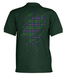 Carmichael Tartan Polo Shirt In Me Clan Badge K7 - ee8df1f909888260736b2ccbc844d10b