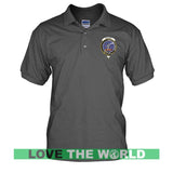 Tartan Polo Shirt - Elliot Badge (Men's) A9 - elliot-badge-tartan-mens-polo-t-shirt-a9-charcoal-s-shirts-1sttheworld_703