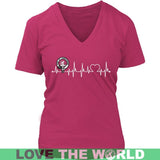 FARQUHARSON IN MY HEARTBEAT N9 - farquharson-in-my-heartbeat-n9-district-womens-v-neck-dark-fuchsia-s-t-shirts-1sttheworld_885