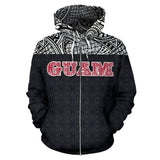 Guam Black Polynesian All Over Zip-Up Hoodie - Bn09 - front_1_05e43740-611c-47d3-9c4e-ee84ab3e1662