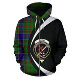 Tartan Zip Up Hoodie - Clan Adam Zip Up Hoodie - Circle Style Unisex - front_1_14c866e6-7e3e-4283-8857-f3ab83b32305