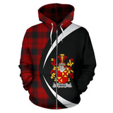 Tartan Zip Up Hoodie - Clan Ewing Zip Up Hoodie - Circle Style Unisex - front_1_2fbc8c53-d438-41eb-9308-f7db8f7b8ed4