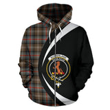 Tartan Zip Up Hoodie - Clan Sutherland Weathered Zip Up Hoodie - Circle Style Unisex - front_1_305071a2-470d-4793-951c-0c7e8a5bbd0a