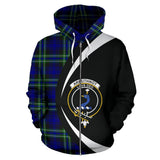 Tartan Zip Up Hoodie - Clan Arbuthnot Modern Zip Up Hoodie - Circle Style Unisex - front_1_37f7a801-2933-4894-ab25-8d057abdafe5