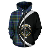 Tartan Zip Up Hoodie - Clan Macinnes Modern Zip Up Hoodie - Circle Style Unisex - front_1_3a5bcf96-3805-4333-9e85-1e8ac3364f3d