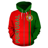 Portugal All Over Zip-Up Hoodie - Straight Version - Bn04 - front_1_543a955b-4c35-4224-9772-fd215df22de1