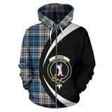 Tartan Zip Up Hoodie - Clan Napier Modern Zip Up Hoodie - Circle Style Unisex - front_1_8edcb06a-c846-438d-a573-e710ed775164