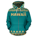 Hawaii Turtle Hibiscus Pattern Zip Up Hoodie Bn04 - front_1_a2ae5d2d-8caf-4281-b46d-029f272d4447