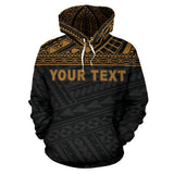 Tonga Polynesian All Over Custom Personalised Hoodie - Yellow Horizontal Style - BN0912 - front_1_c23c8697-082f-4db0-8c97-f1ec52136373