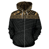 Poly All Over Zip-Up Hoodie - Gold Black Version - Bn04 - front_1_e3deff11-1392-487b-b9a2-4b2058fef288