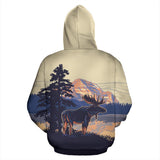 Moose Glacier National Park All Over Print Hoodie - BN14 - front_2_0307f28a-4eec-45b5-bdf4-62146f147abc