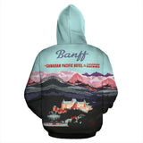 Canadian Pacific Hotel in Lake Louise All Over Print Hoodie - BN15 - front_2_1e4a9b8a-52c8-4cba-ae51-28a2afb40b8d
