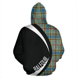 Tartan Zip Up Hoodie - Clan Balfour Blue Zip Up Hoodie - Circle Style Unisex - front_2_24bc04f0-581d-400c-bdeb-372400b621c4