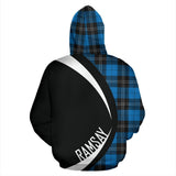 Tartan Zip Up Hoodie - Clan Ramsay Blue Ancient Zip Up Hoodie - Circle Style Unisex - front_2_2b76f967-51fb-4bdf-aee2-fdb9b9f34f97