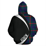 Tartan Zip Up Hoodie - Clan Agnew Modern Zip Up Hoodie - Circle Style Unisex - front_2_33efd67b-e919-45f8-b94e-1c5370abcdc3