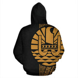 Tahiti (French Polynesia) Polynesian Hoodie - Yellow Line - BN11 - front_2_45750232-a8b1-4fc8-a734-2974fe5ae695