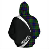 Tartan Zip Up Hoodie - Clan Forsyth Modern Zip Up Hoodie - Circle Style Unisex - front_2_49567964-5067-49c1-b856-1c9c552a78a3