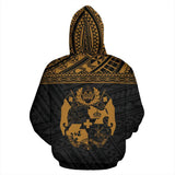 Tonga Polynesian All Over Custom Personalised Hoodie - Yellow Horizontal Style - BN0912 - front_2_5cf0b4a4-96ad-45e6-b8d1-fffd6d1158a7