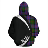 Tartan Zip Up Hoodie - Clan Blair Modern Zip Up Hoodie - Circle Style Unisex - front_2_6657e5dd-1bd3-4a0f-9659-0a13c39c432e
