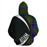 Tartan Zip Up Hoodie - Clan Adam Zip Up Hoodie - Circle Style Unisex - front_2_8b6143a4-211c-4a6c-8958-dab46fa7d6ac