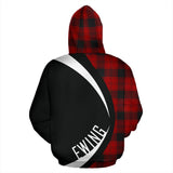 Tartan Zip Up Hoodie - Clan Ewing Zip Up Hoodie - Circle Style Unisex - front_2_afd1882a-3891-485c-8de1-06b6841c2d71