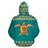 Hawaii Turtle Hibiscus Pattern Zip Up Hoodie Bn04 - front_2_b972c89b-cde5-414c-ba4c-b0cc458a57b5