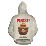 Great Smoky Mountains, Tennessee - Smokey Bear - Vintage Poster Hoodie - BN14 - front_2_ba7ee2fe-ba14-4962-80aa-8aaaaa984ded