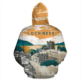 Loch Ness - Urquhart Castle All Over Print Hoodie - BN15 - front_2_c5540c35-a3a5-4841-a61d-b3b1c1149efc
