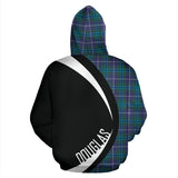Tartan Zip Up Hoodie - Clan Douglas Modern Zip Up Hoodie - Circle Style Unisex - front_2_d8314375-03a7-4f6c-bc82-8b940a6c0b59